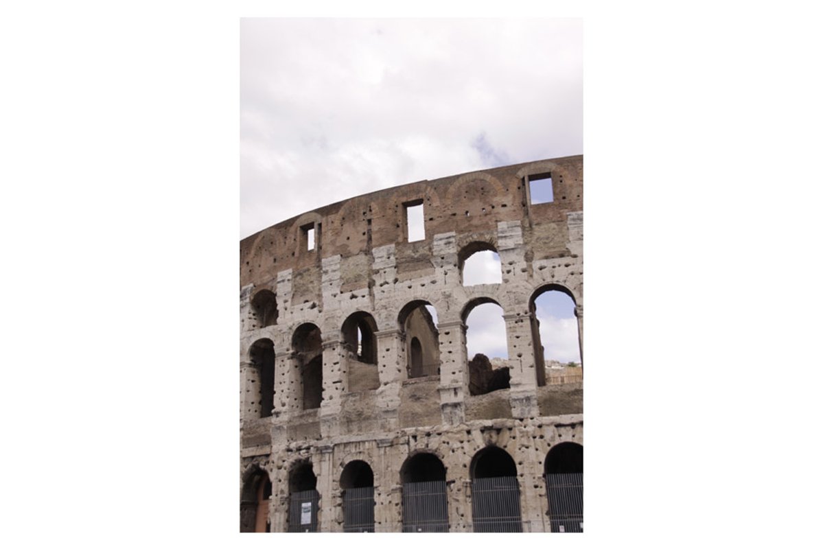 Ruins of the Colosseum or Coliseum in Rome Italy (572738