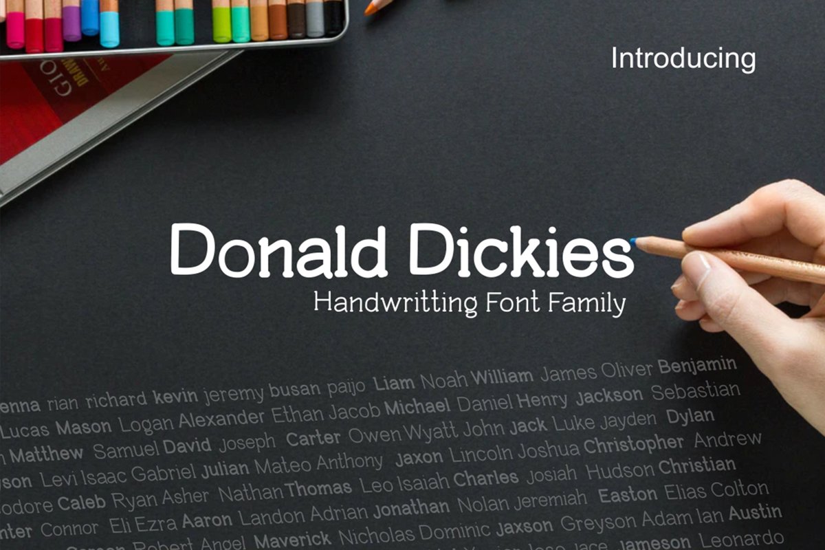 Donald Dickies Family font example image 1