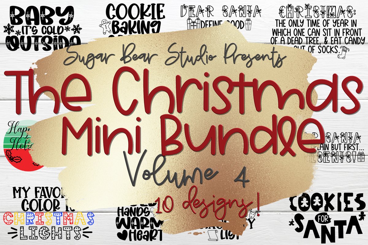 Christmas Mini Bundle Volume 4 - 10 Christmas SVGs example image 1