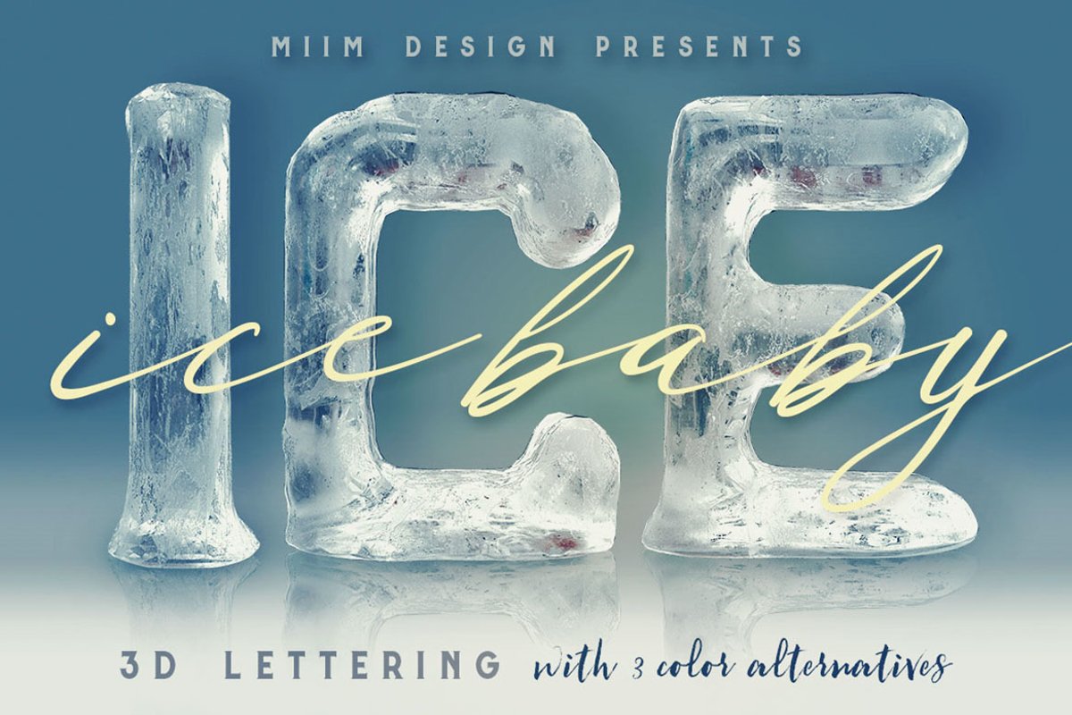 Ice Ice Baby - 3D Lettering example image 1