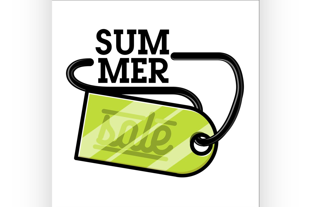 Color vintage summer sale emblem example image 1
