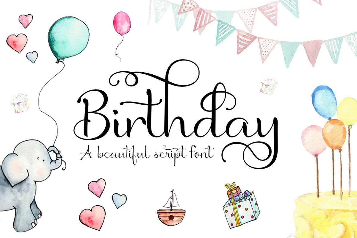 Birthday Script Font example image 1