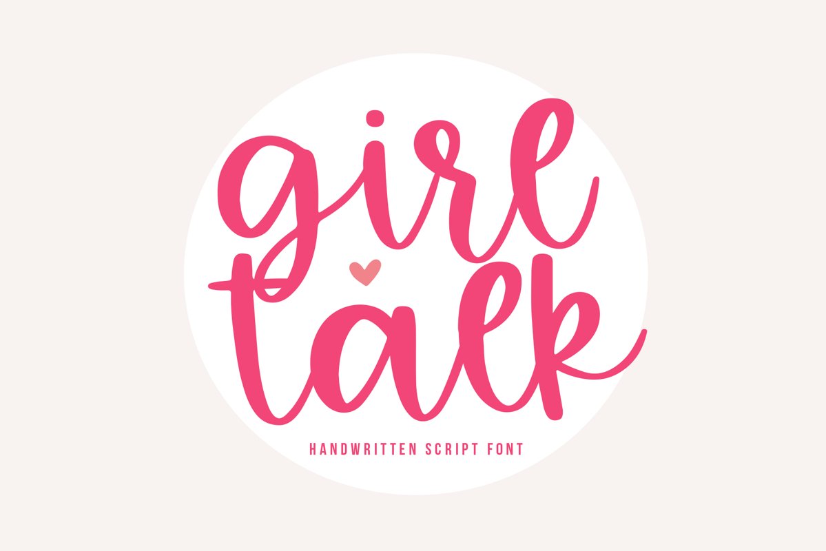 Girl Talk - A Handwritten Script Font example image 1