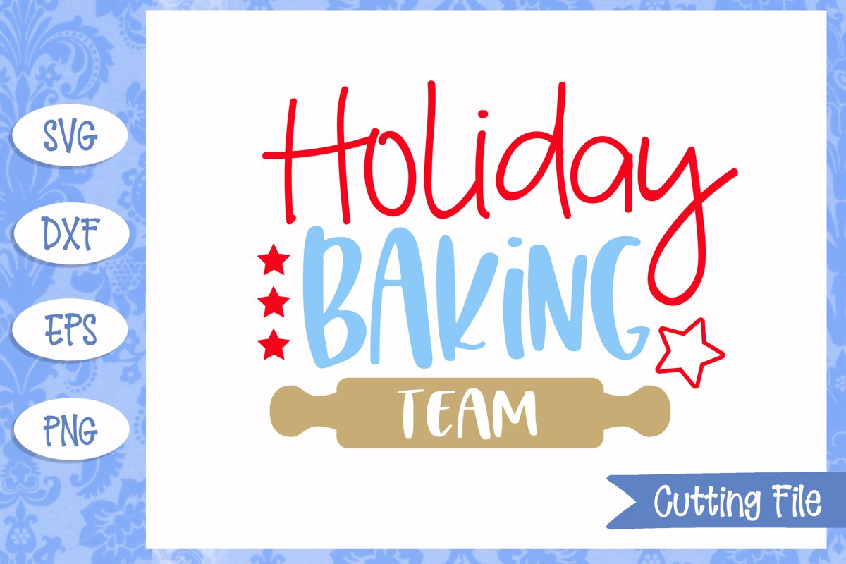 Holiday Baking Team SVG Cut File example image 1