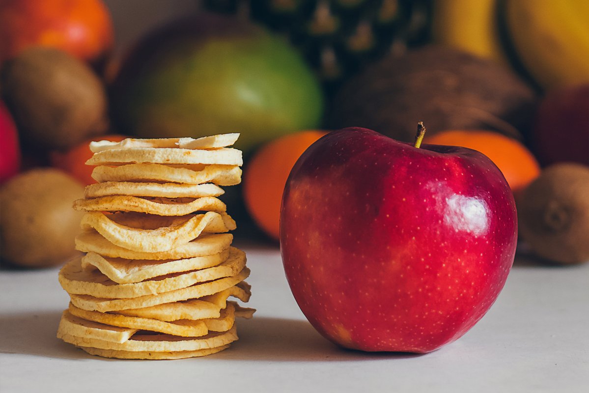 Dried homemade healthy fresh dehydrated slices of fruits. example image 1