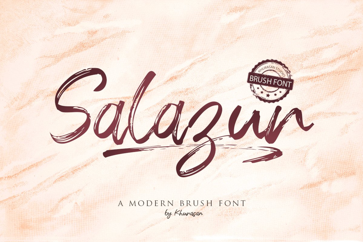 Salazur Brush Font example image 1