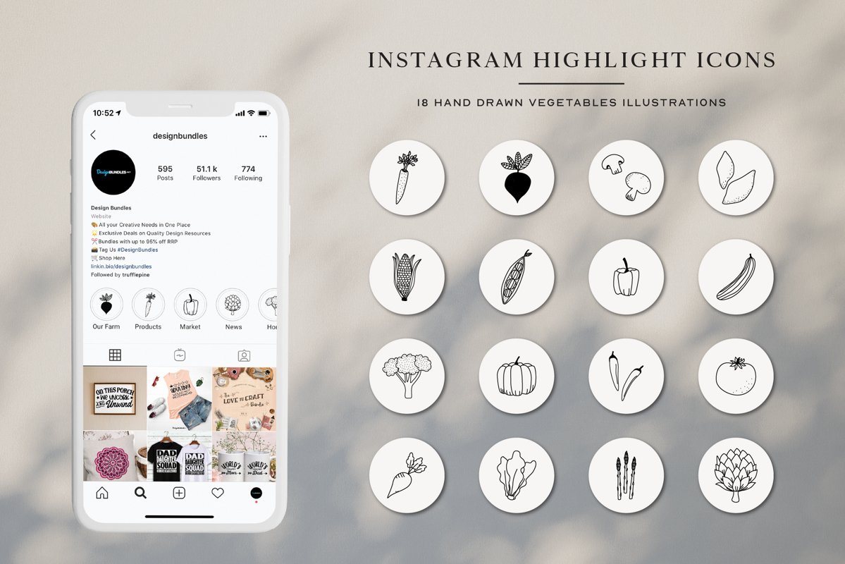 Instagram Vegetables Highlights Icons | Instagram Story Cove example image 1