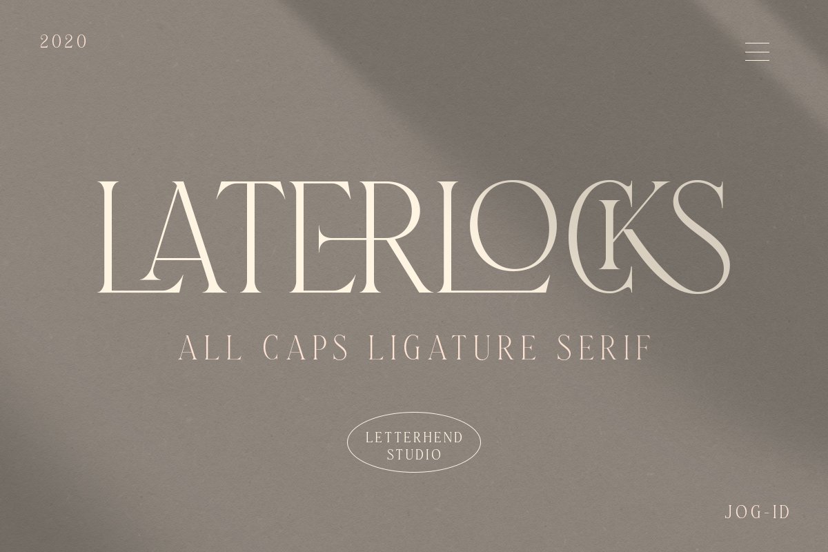Laterlocks - All Caps Ligature Serif example image 1