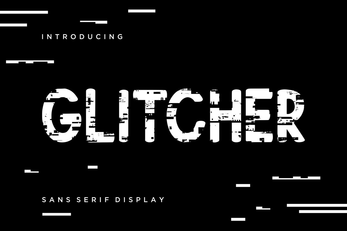 Glitcher Sans Serif Display example image 1