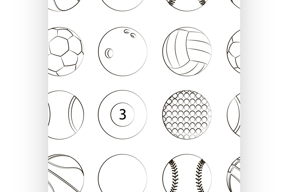 Sport Balls Set pattern example image 1