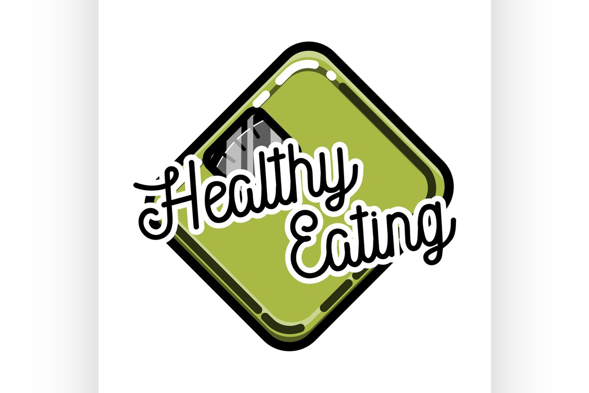 Color vintage nutritionist emblem example image 1