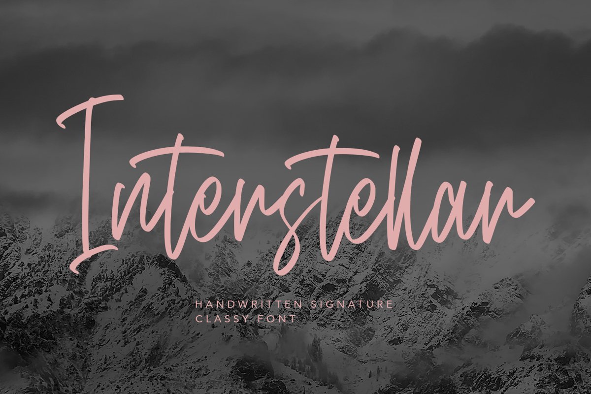 Interstellar - Script Fonts example image 1