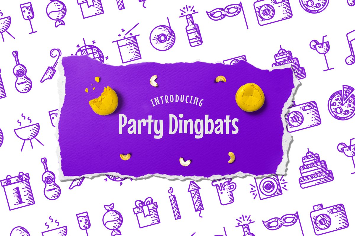 Party Dingbats Font example image 1