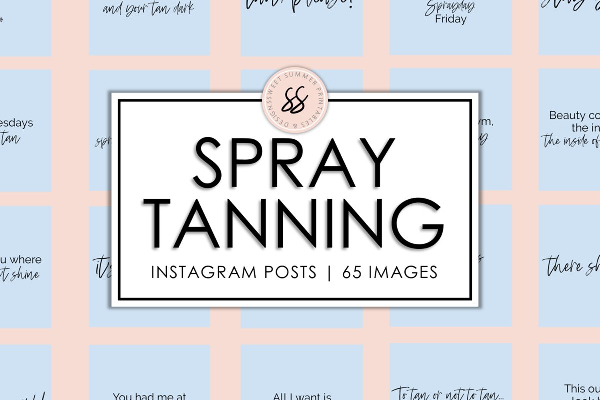 Spray Tanning Light Blue Instagram Posts example image 1