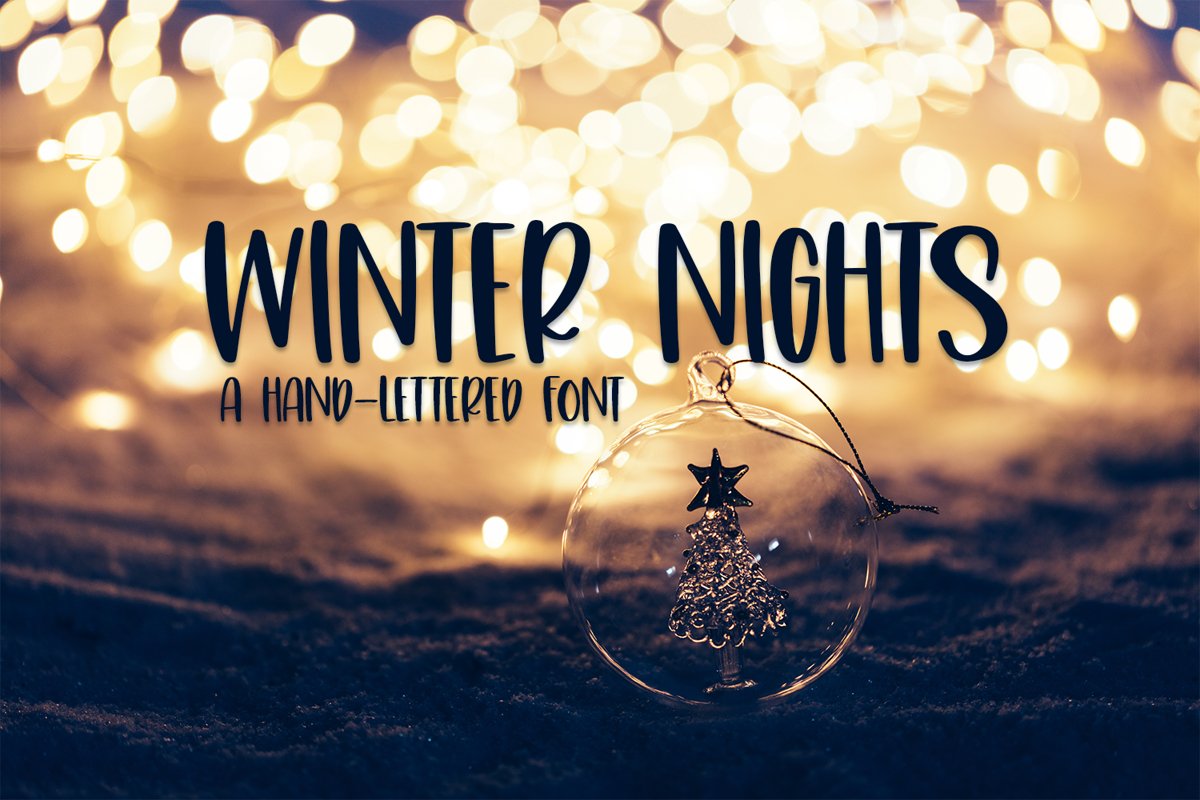 Winter Nights - A Cute Hand-Lettered Font example image 1