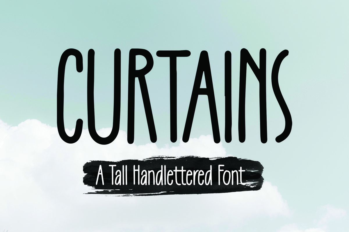 Curtains -Tall Handlettered Font example image 1