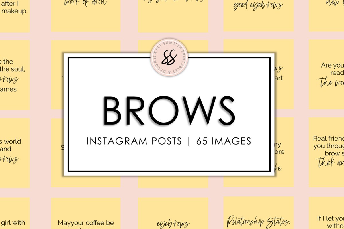 Brows Yellow Instagram Posts example image 1