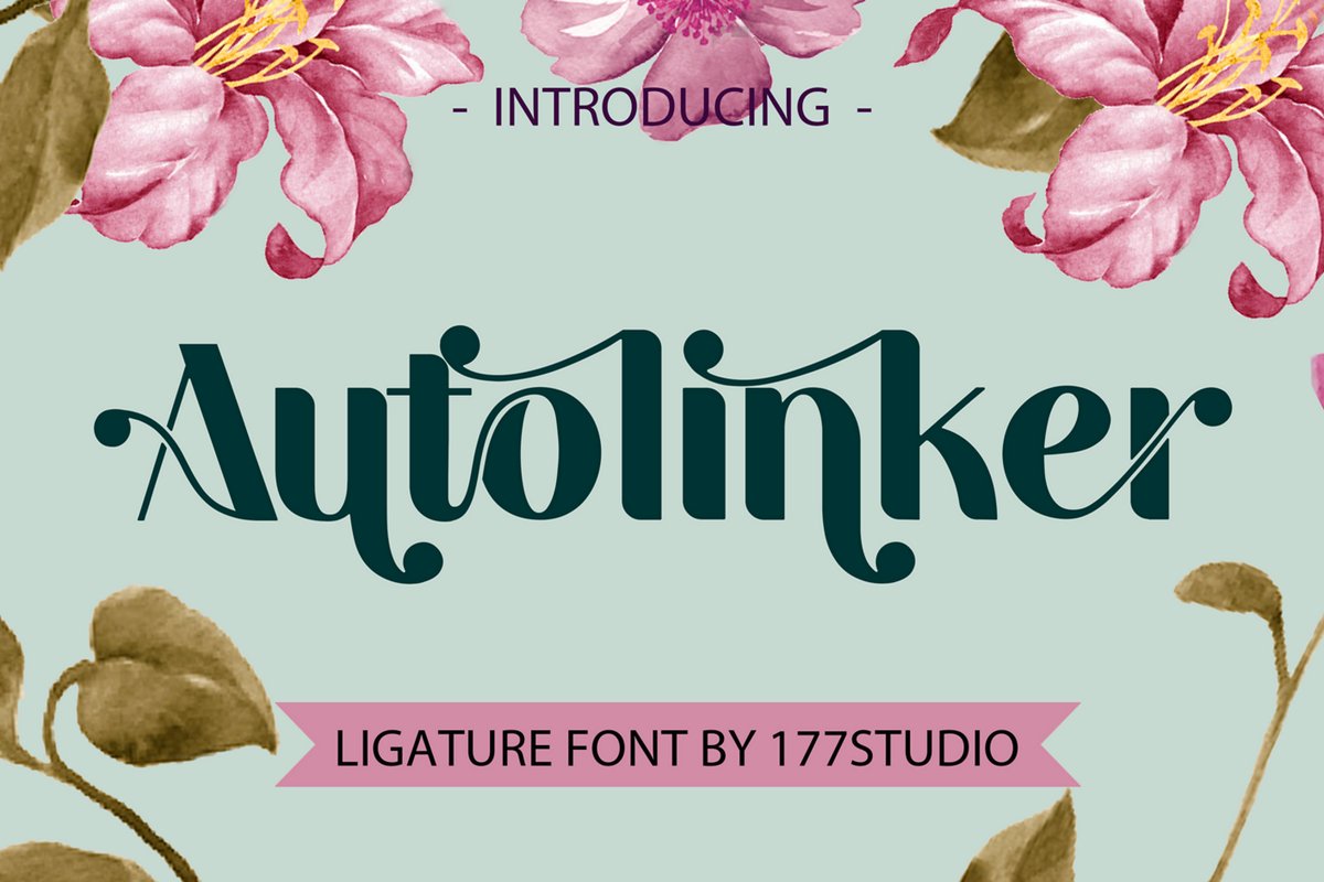 Autolinker Fancy Ligature Font example image 1