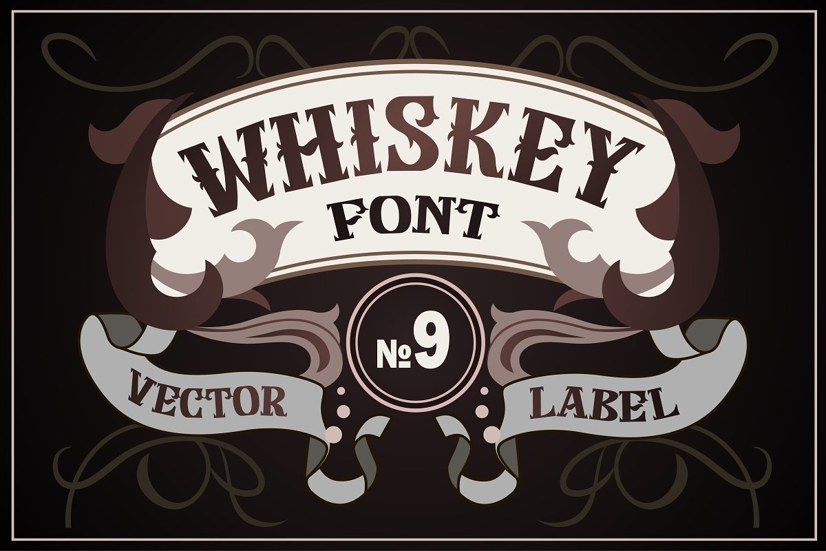 Vintage whiskey style font example image 1