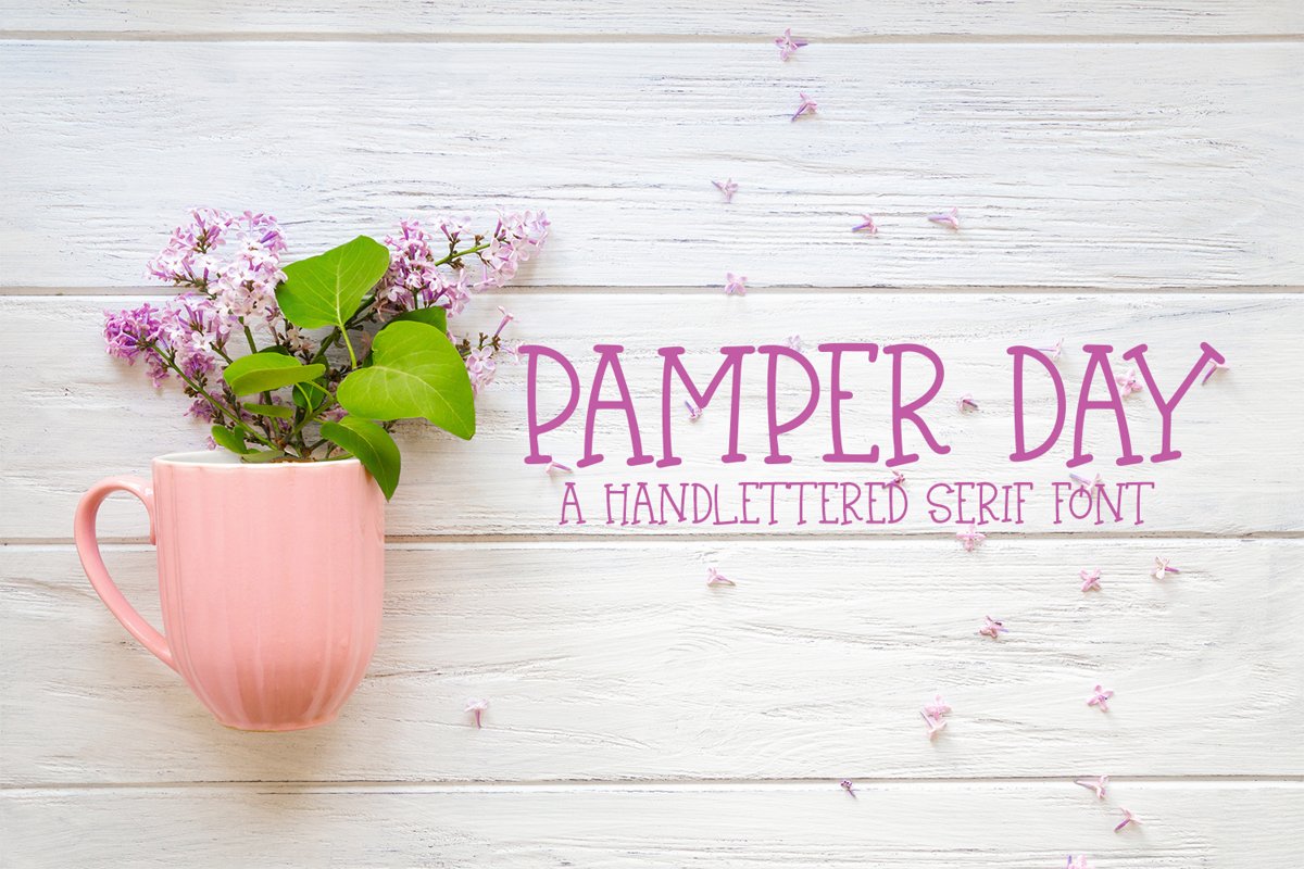 Pamper Day - A Hand-Lettered Serif Font example image 1