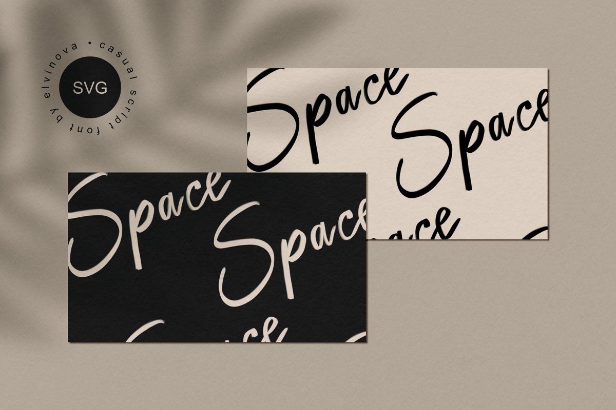 Space SVG Casual Font example image 1