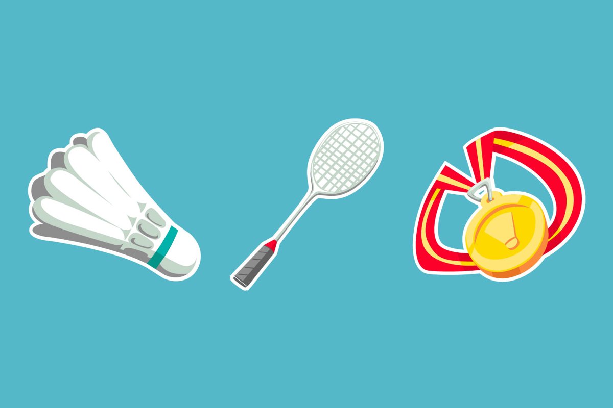 Badminton Sticker illustrations example image 1
