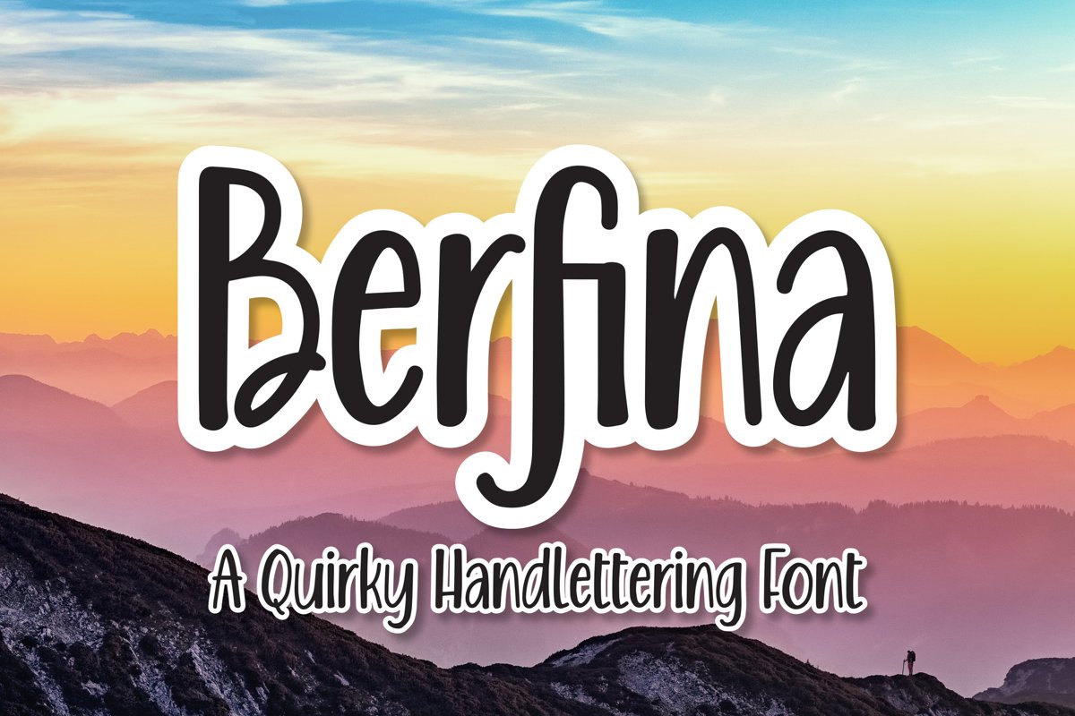 Berfina - Handlettering Font example image 1