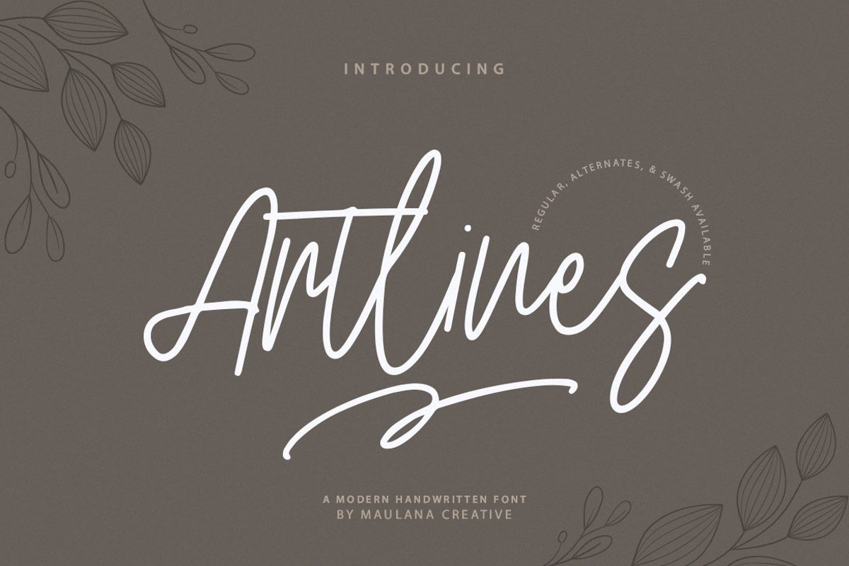 Artlines - Modern Handwritten Font example image 1