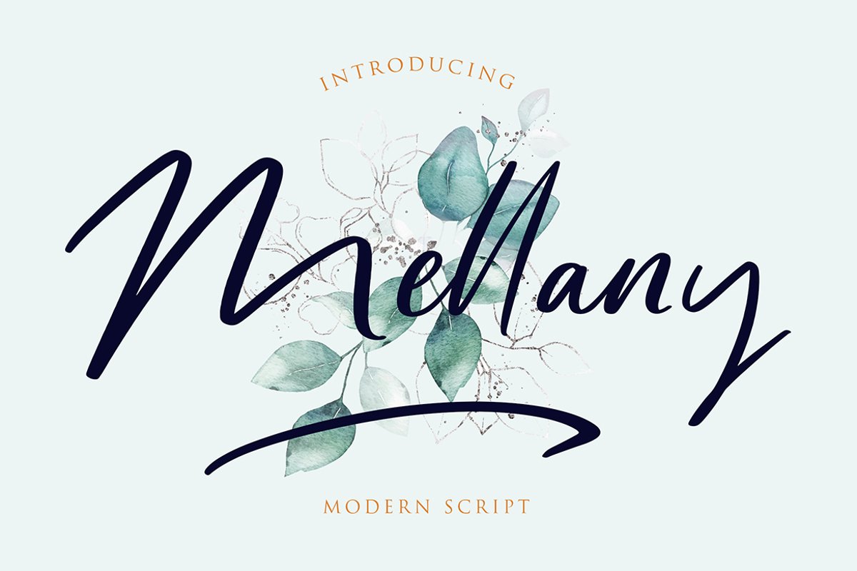 Mellany Modern Script Font example image 1