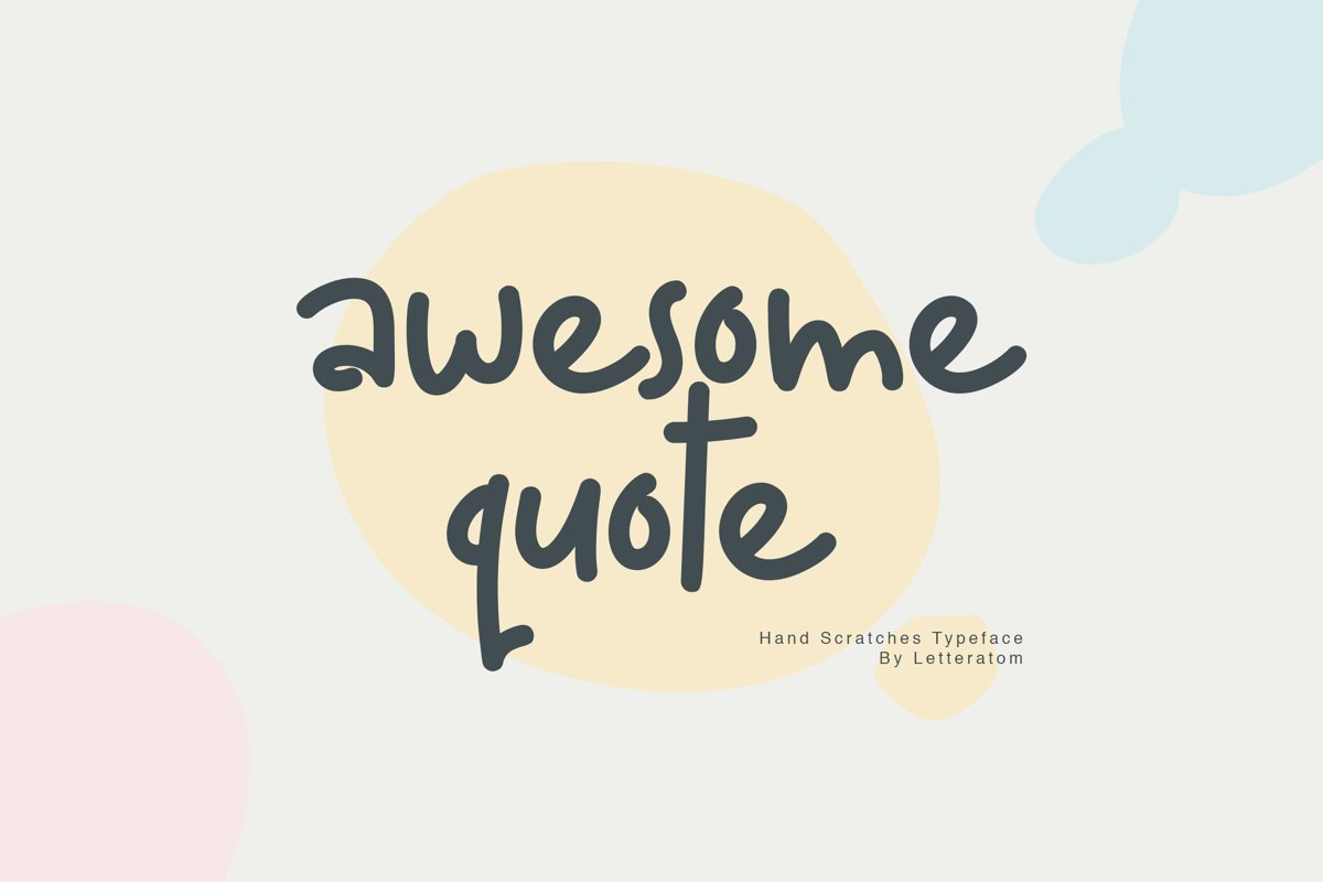 Awesome Quote Hand Scratches Typeface example image 1