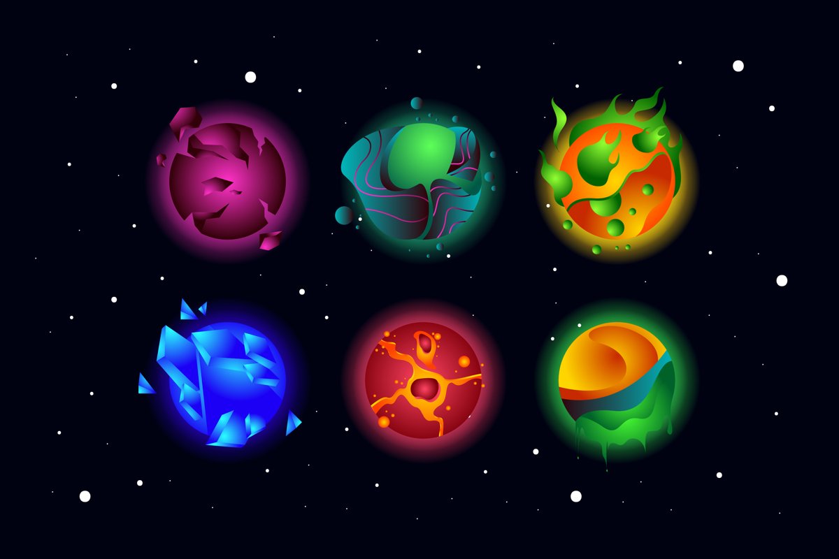 Fantasy Space Planet Collection example image 1