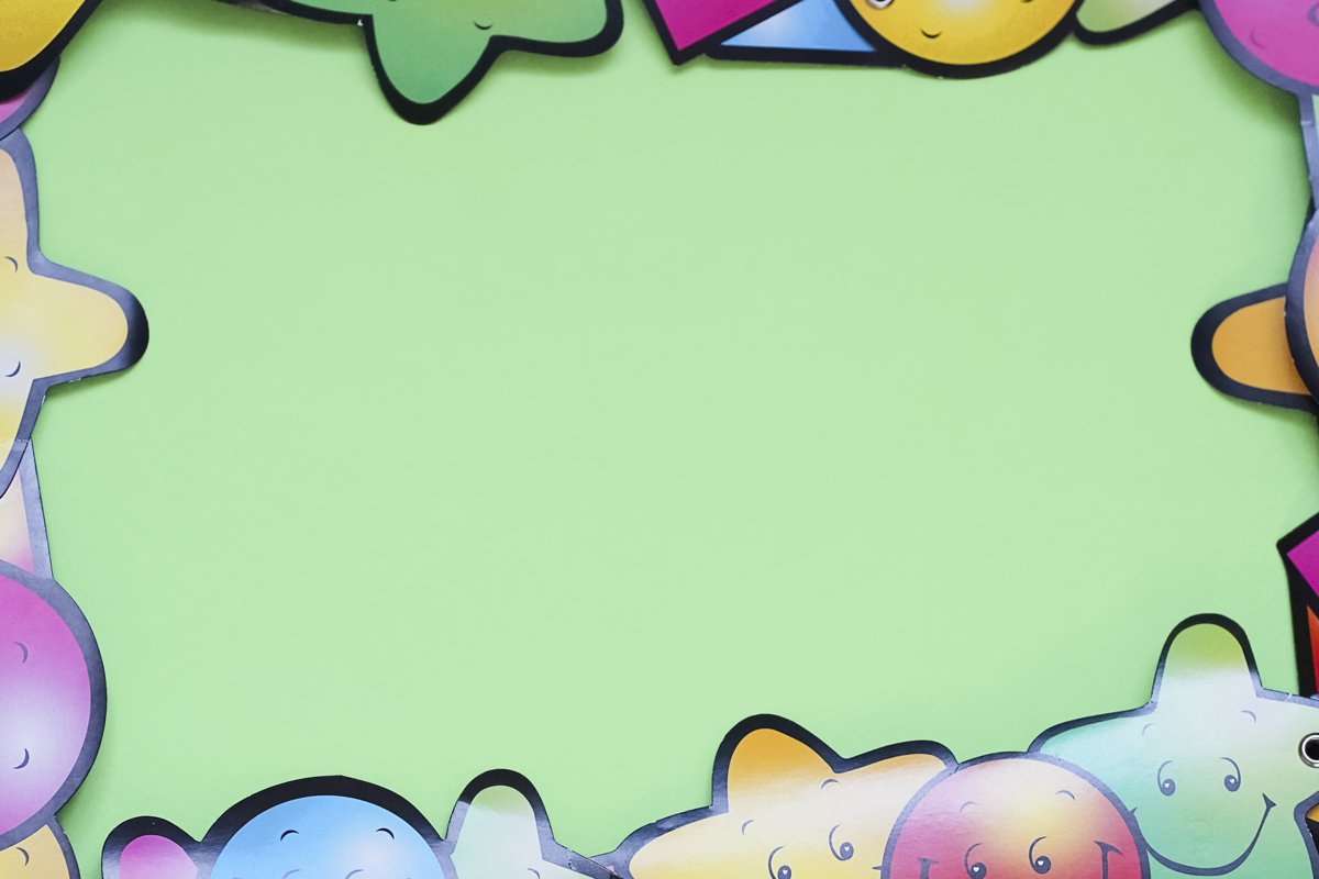 Colorful party frame with birthday objets on Green example image 1