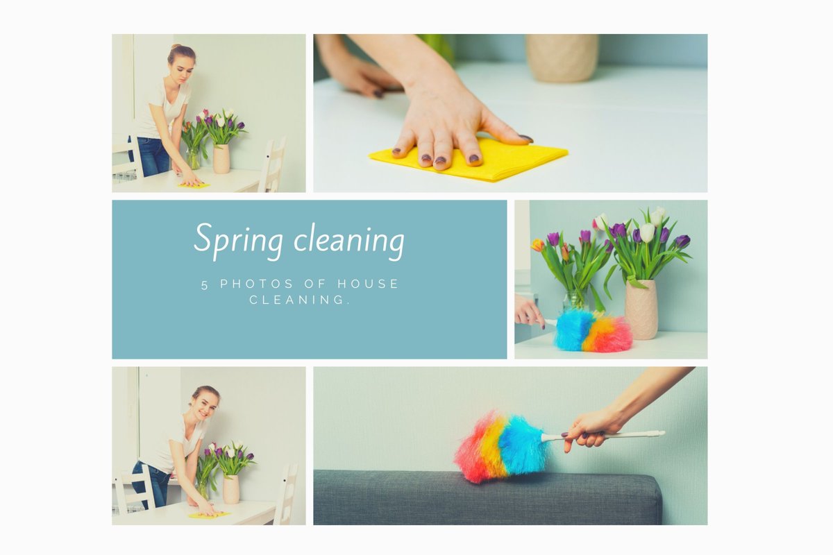 5 photos of house cleaning. example image 1