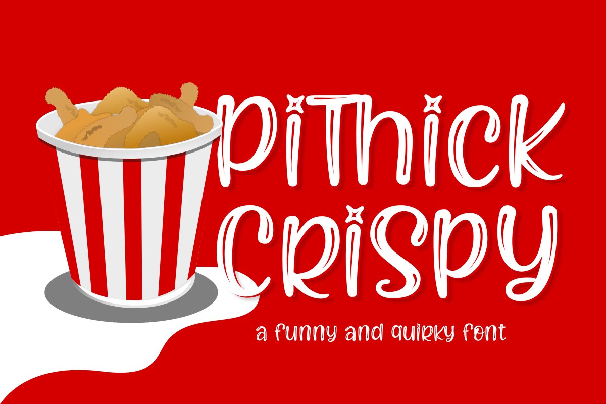Pithick Crispy | a funny and quirky font example image 1
