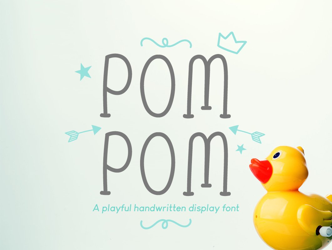 Pom Pom : Cute Handwritten font example image 1