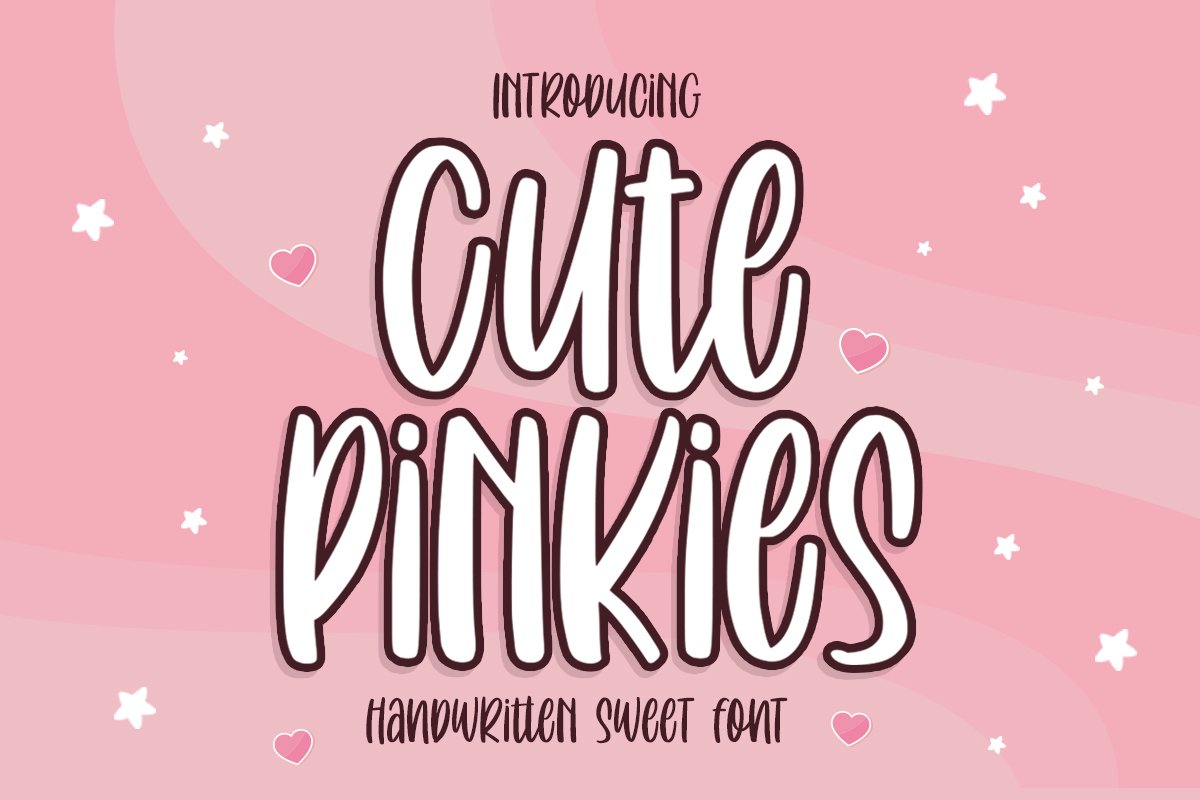 Cute Pinkies | Quirky Font example image 1
