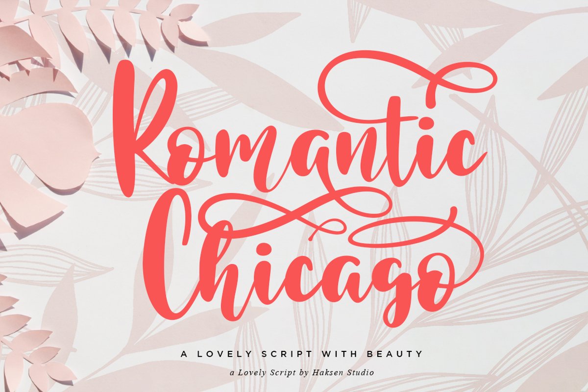 Romantic Chicago a Lovely Handwritten Script example image 1