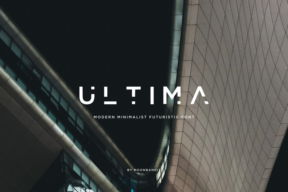 ULTIMA - modern futuristic font example image 1