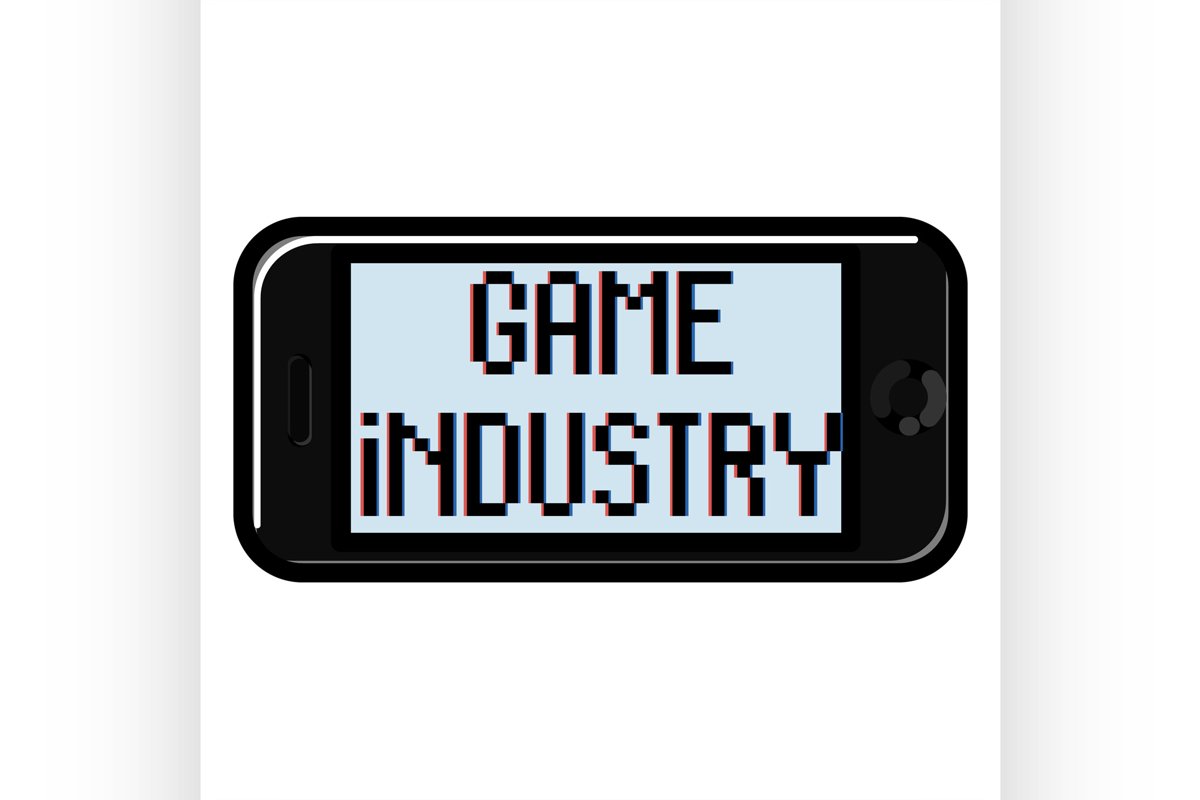 Color vintage game industry emblem example image 1