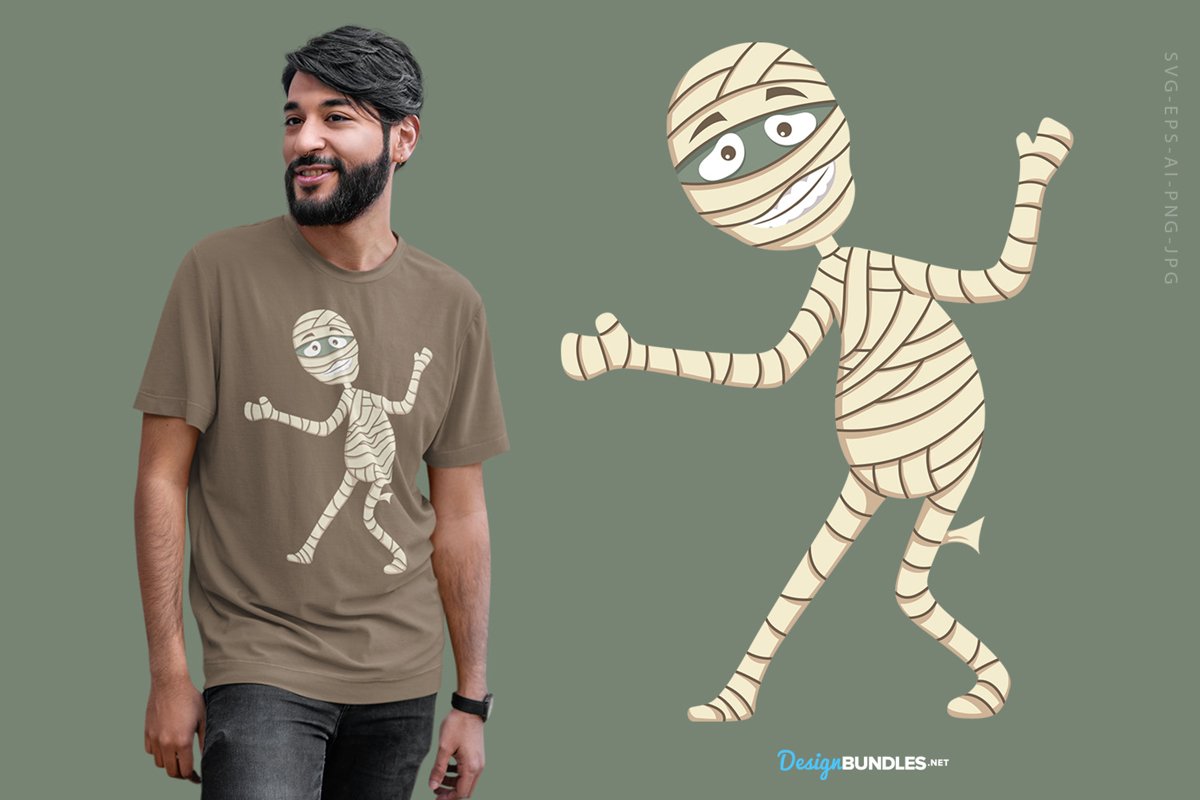 Smiling Mummy illustration example image 1