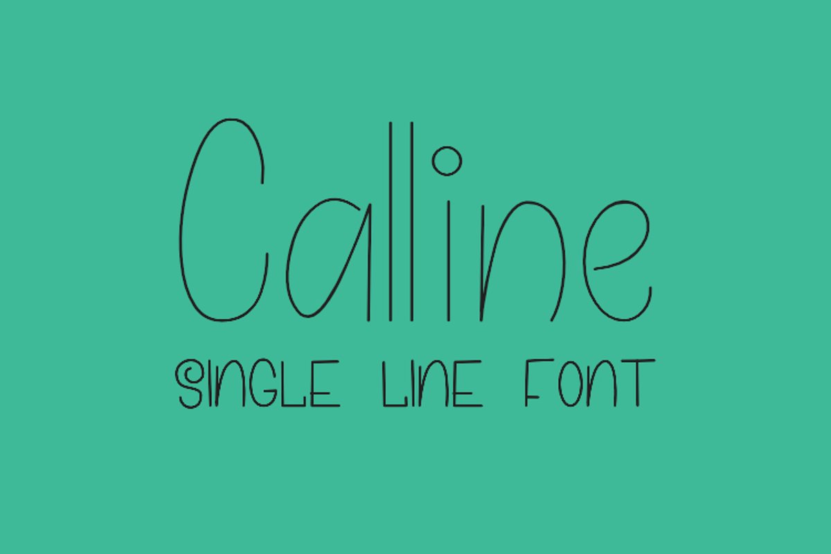 Calline - Single Line - Hair Line Font example image 1