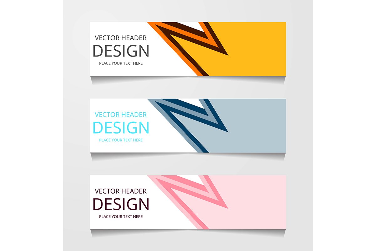 Abstract Web banner design background or header Templates example image 1
