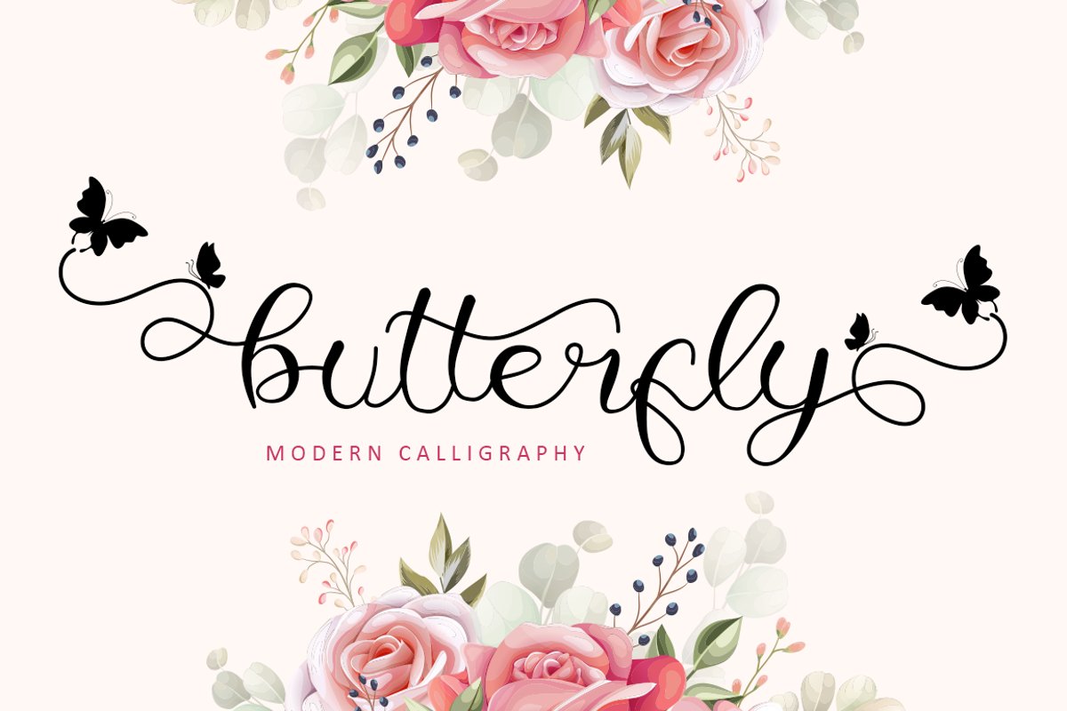 Butterfly - Modern Calligraphy example image 1