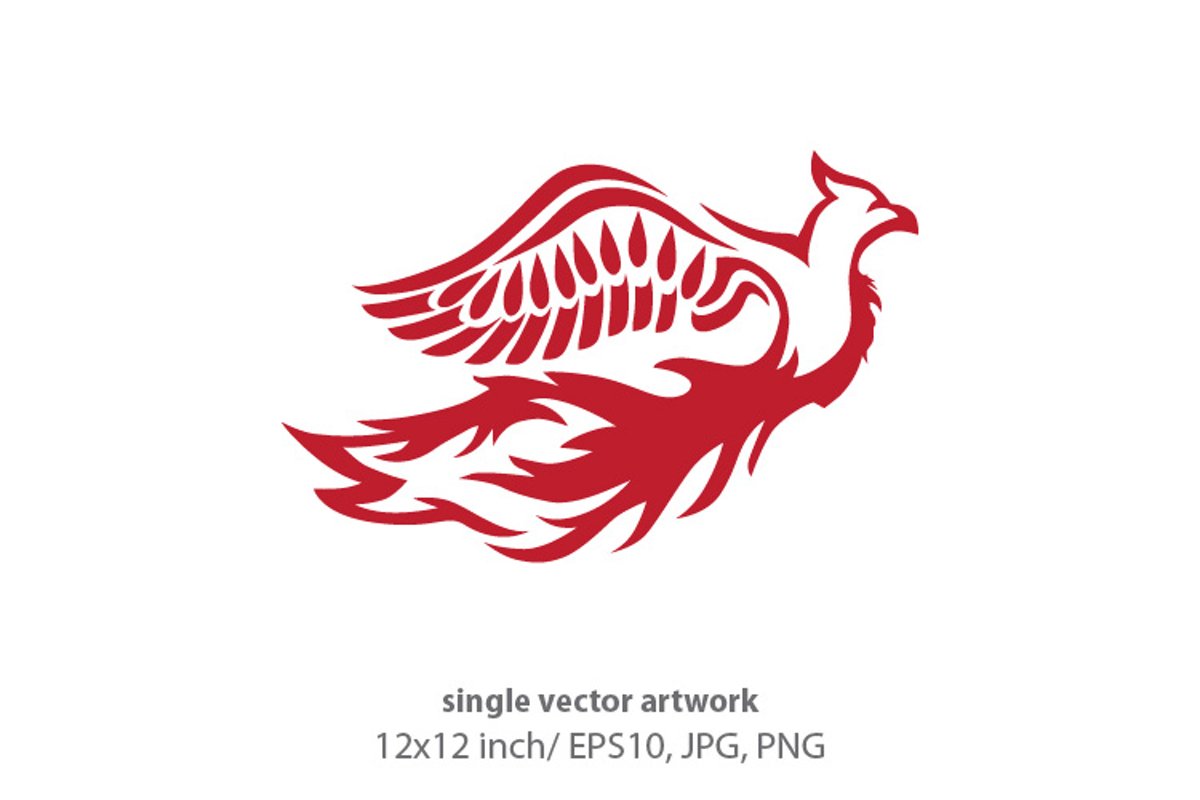 Phoenix Bird - single vector artwork example image 1