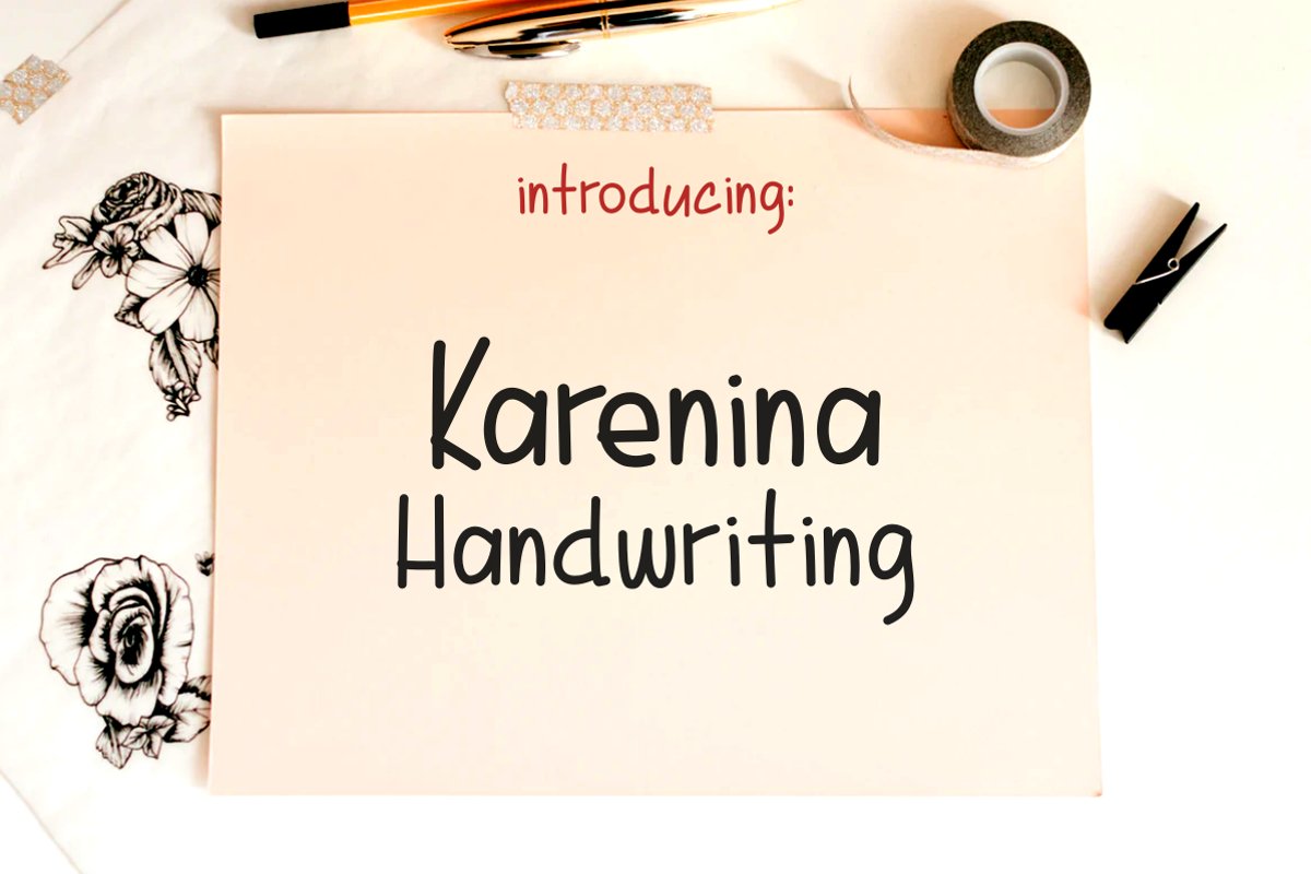 Karenina Handwriting example image 1