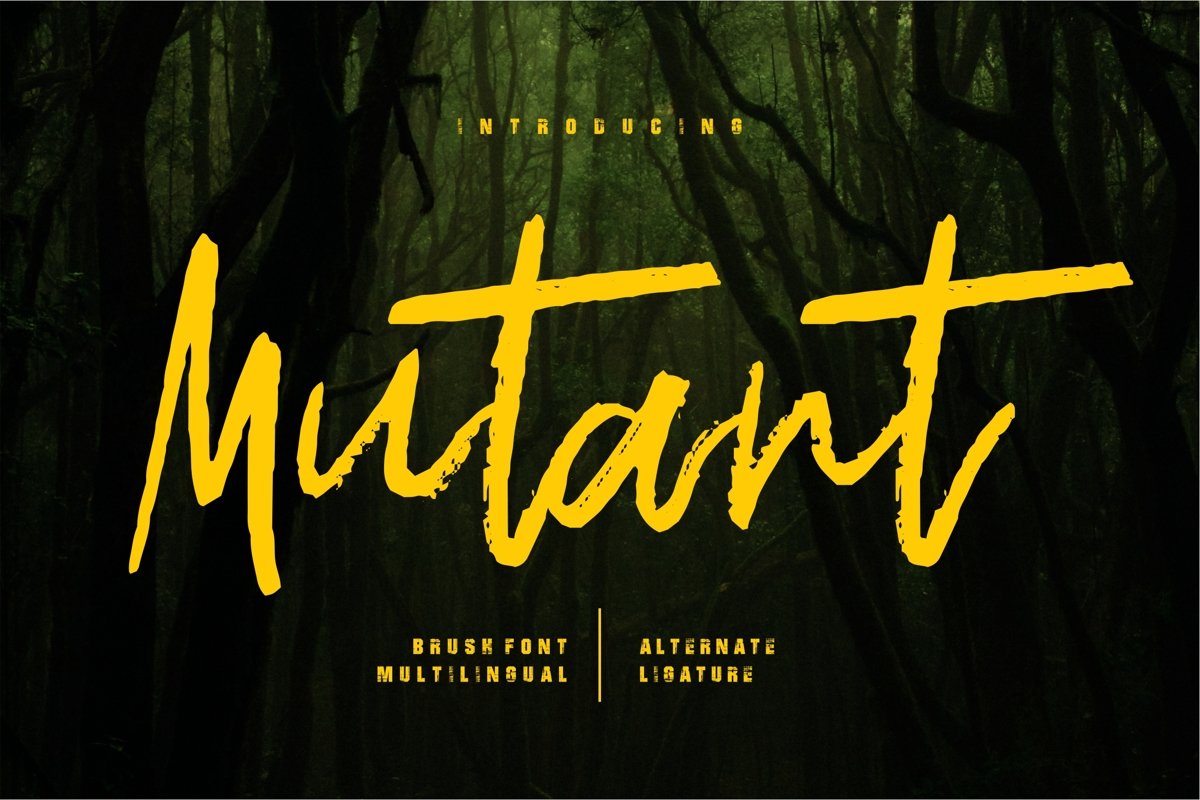 Mutant - Brush Font example image 1