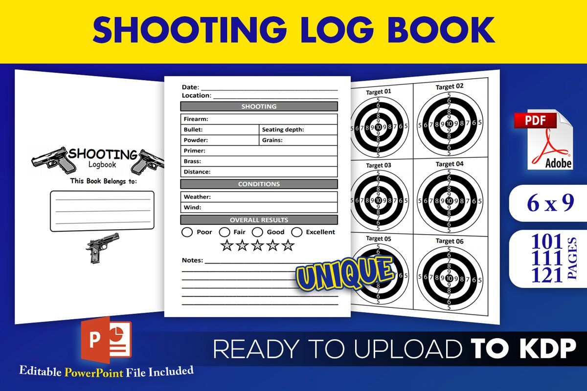 Shooting Log Book KDP Interior Logbook example image 1
