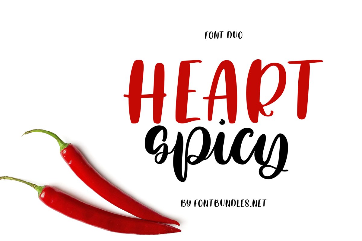 Heart Spicy Font Duo example image 1