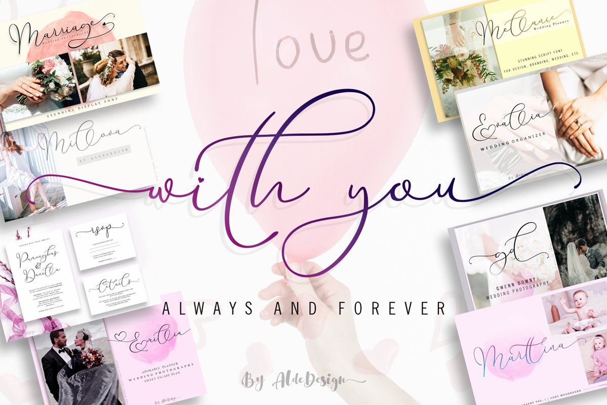 With You // Lovely Script Font example image 1