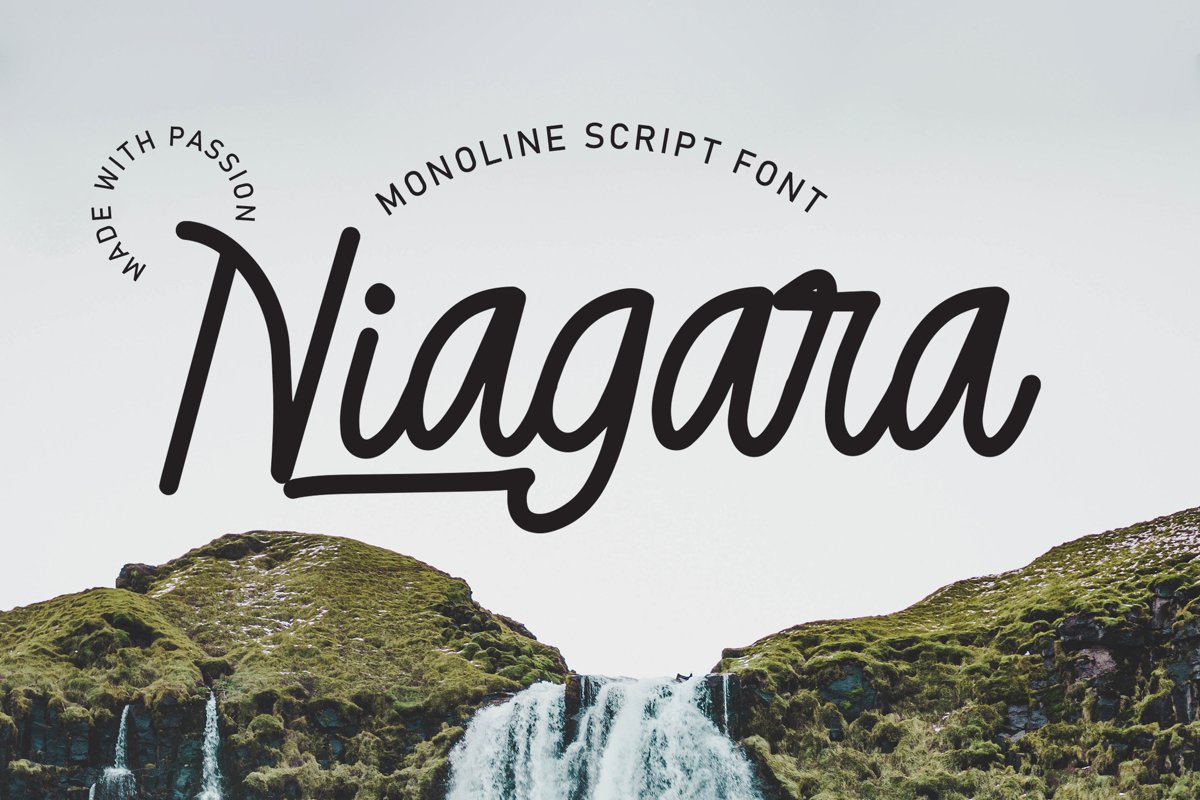 Niagara - Monoline Script Font example image 1